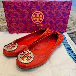 Tory Burch orange flats